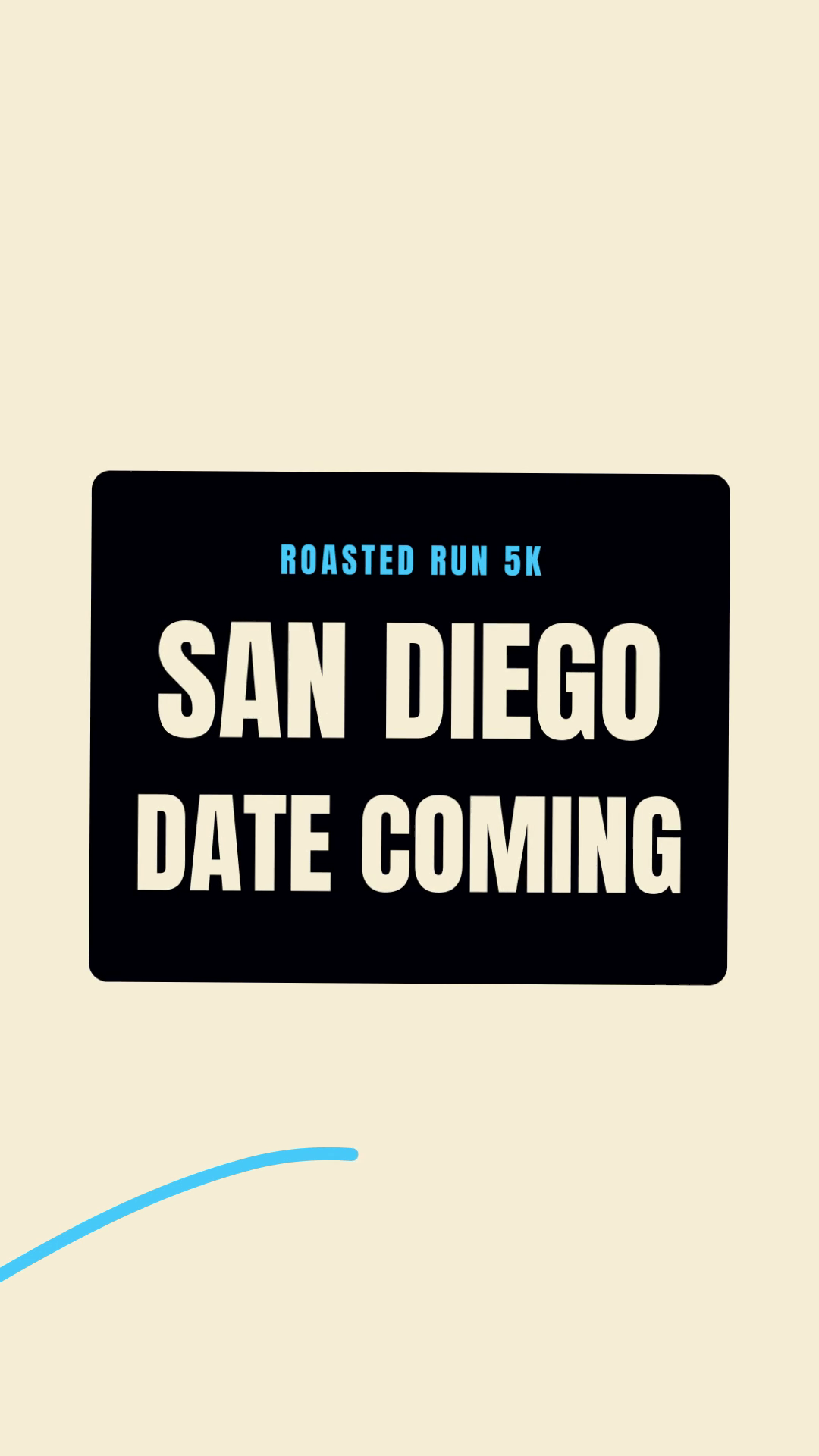 0.5 s: the first card, San Diego and date coming, settled on the line
